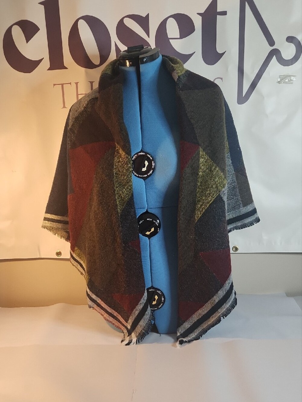 Cozy Multicolor Triangle Pattern Women's Wrap Scarf